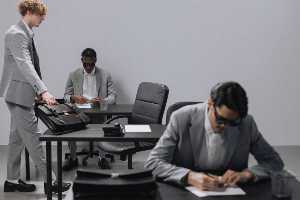 Employees working in the office